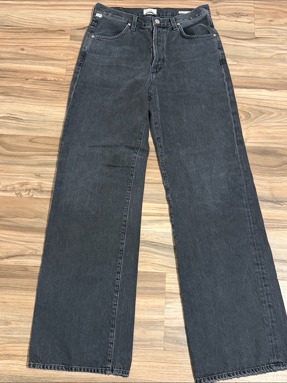 Citizens of Humanity Annina Trouser Jeans Wide Leg Black Wash Women’s Sz. 27